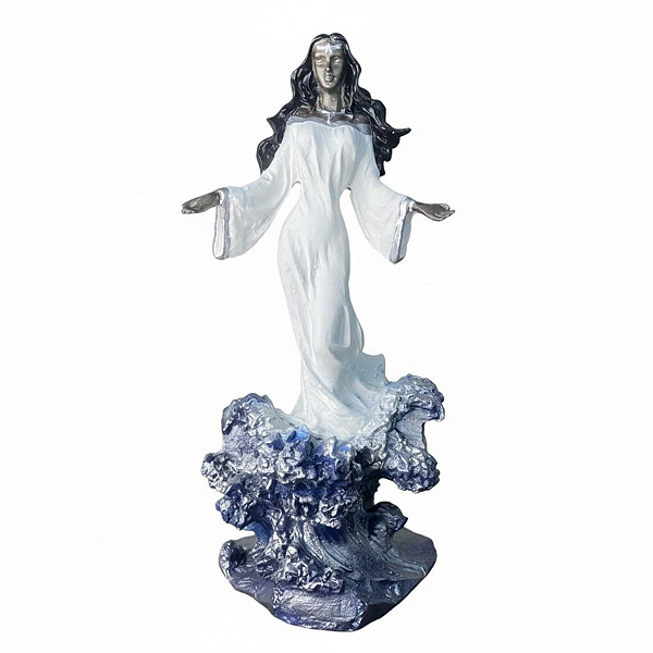 Estátua Resina Orixás - Iemanjá Branca com 25cm
