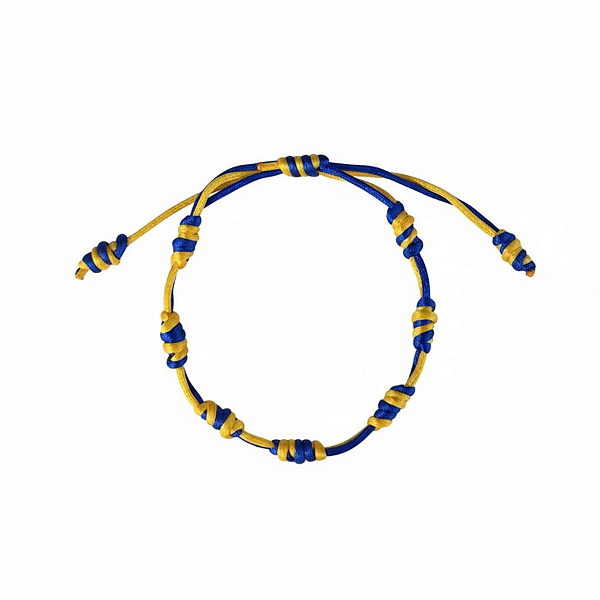Pulseira 7 Nós Orixá - Oxum (Amarela e Azul)