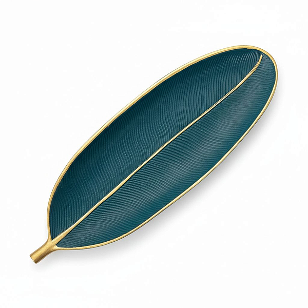 Bandeja formato de Folha Verde em MDF com 39 cm