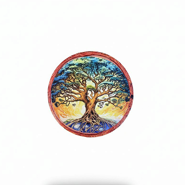 Enfeite de Parede Árvore da Vida em Porcelana 04