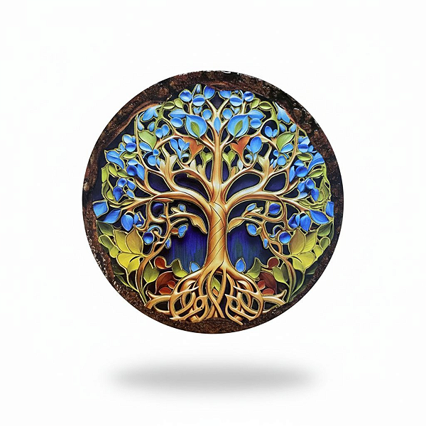 Enfeite de Parede Árvore da Vida em Porcelana 03