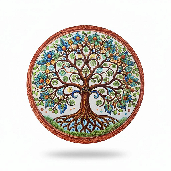Enfeite de Parede Árvore da Vida em Porcelana 02