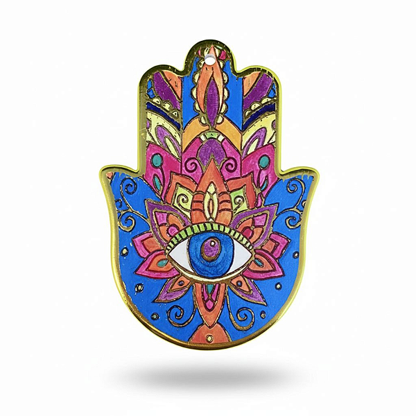Enfeite de Parede Proteção Mão Hansá Porcelana Flores 02