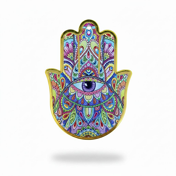 Enfeite de Parede Proteção Mão Hansá Porcelana Flores 01