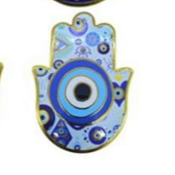 Enfeite de Parede Proteção Mão Hansá e Olho Grego Porcelana 13