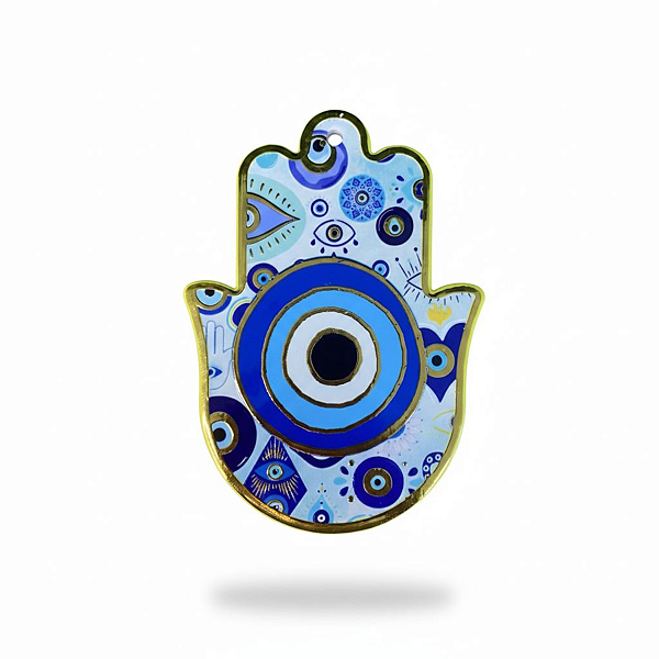 Enfeite de Parede Proteção Mão Hansá e Olho Grego Porcelana 13