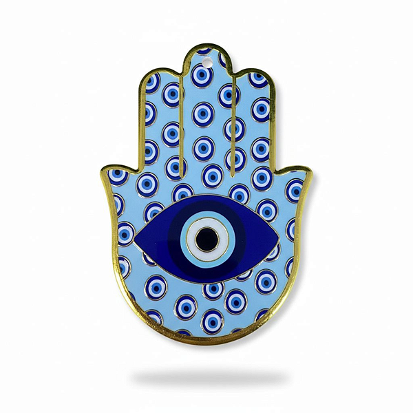 Enfeite de Parede Proteção Mão Hansá e Olho Grego Porcelana 07
