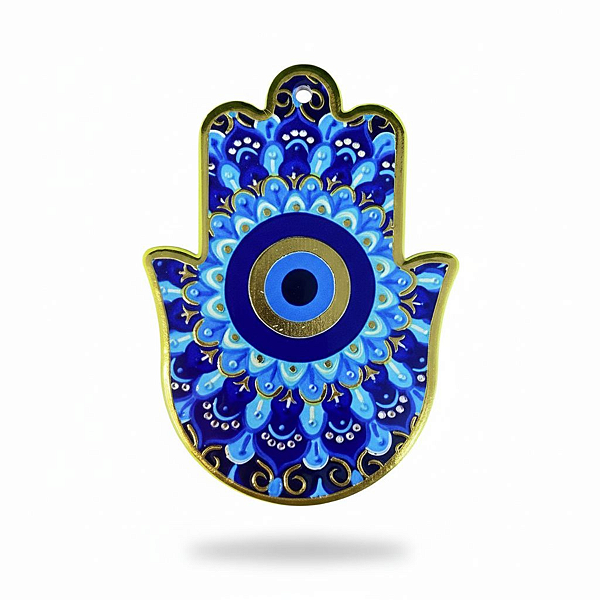 Enfeite de Parede Proteção Mão Hansá e Olho Grego Porcelana 06