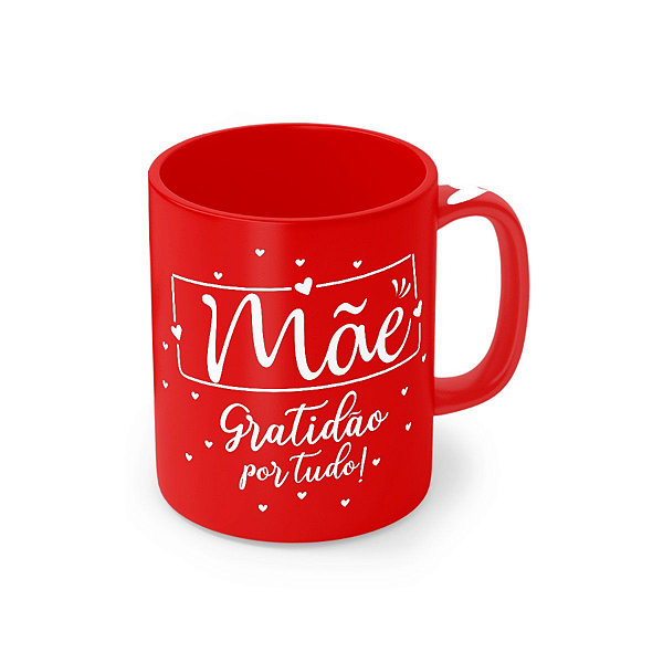 Caneca Porcelana 320ml - Mãe Gratidão Por Tudo