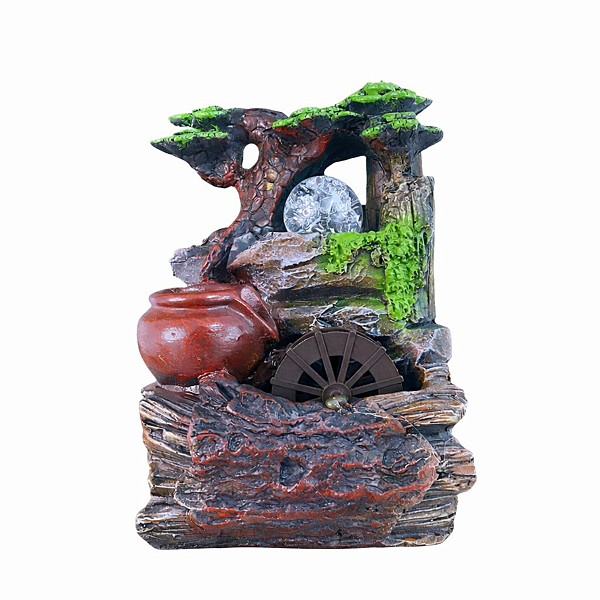 Fonte de Água em Resina Paisagem 1 Cascata Vermelha 2 Quedas P - 26220