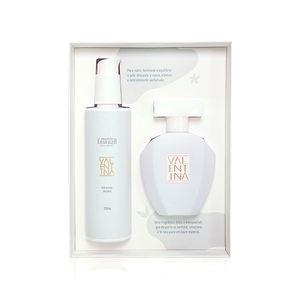 Kit Presenteável Valentina Deo Colônia 80ml + Loção Hidratante Corporal 250ml - Empório Essenza