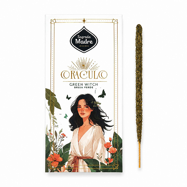Incenso Sagrada Madre Oráculo da Bruxa Verde com 8 varetas
