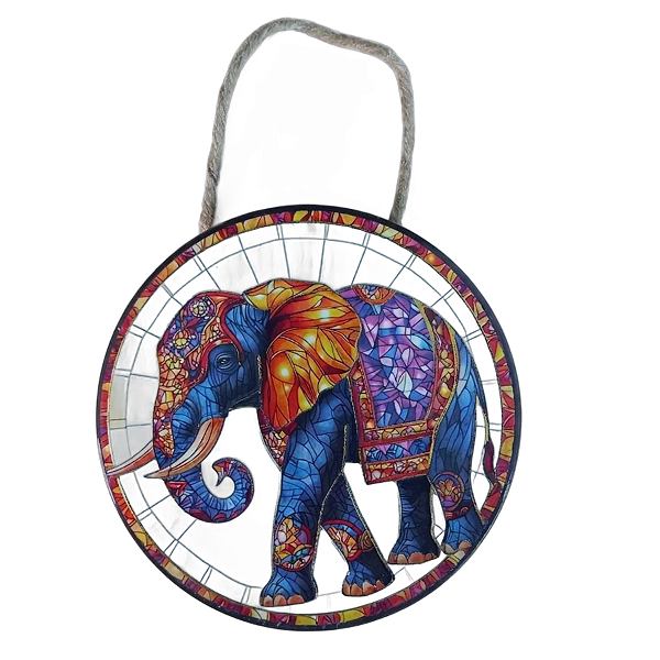 Enfeite de Parede Elefante - Colorido Modelo C
