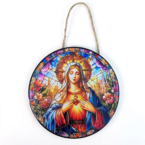 Enfeite de Parede Nossa Senhora Aparecida Vitral - Santa Maria Paisagem