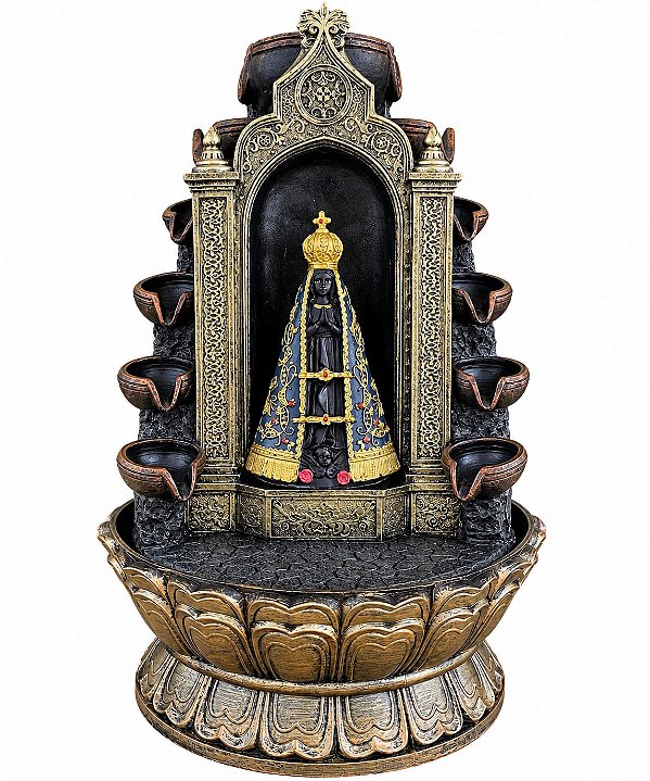 Fonte de Água em Resina Templo Nossa Senhora Aparecida 12Q G - 36182