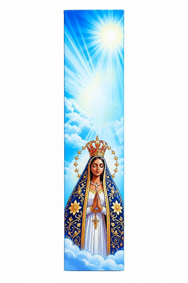 Incensário de Vidro 25x6cm - Nossa Senhora Aparecida Luz Divina