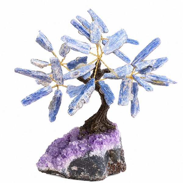 Árvore Pedra Cianita Azul 7 Galhos 15 cm