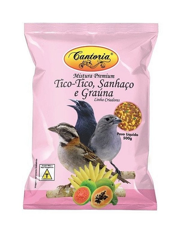 Mistura Premium para Tico-Tico, Sanhaço e Graúna- Cantoria 500g