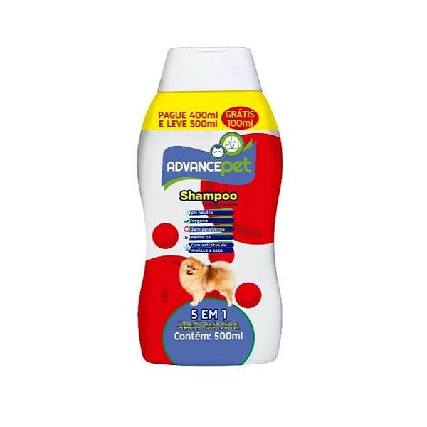 Shampoo AdvancePet Cães Adultos 5 em 1 500ml