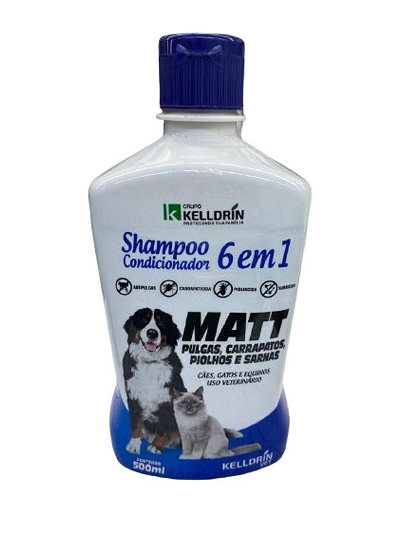 Shampoo e Condicionador para Cães e Gatos Adultos 6 em 1 Matt  500ml