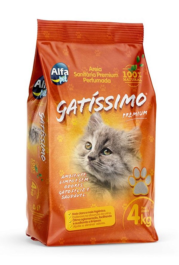 Areia Gatíssimo Sanitária Premium Perfumada 100%natural