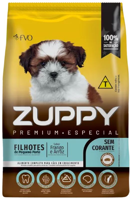 Zuppy Premium Especial para Cães Filhotes Pequeno Porte Sabor Frango e Arroz