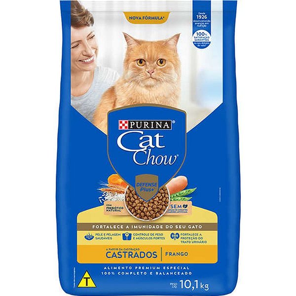 Cat Chow para Gatos Castrados Sabor Frango
