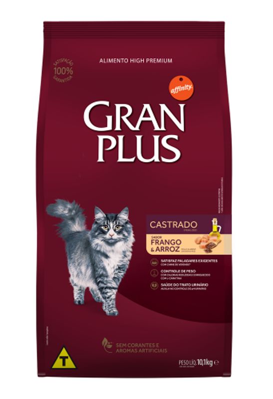 Gran Plus para Gatos Castrados Sabor: Frango e Arroz
