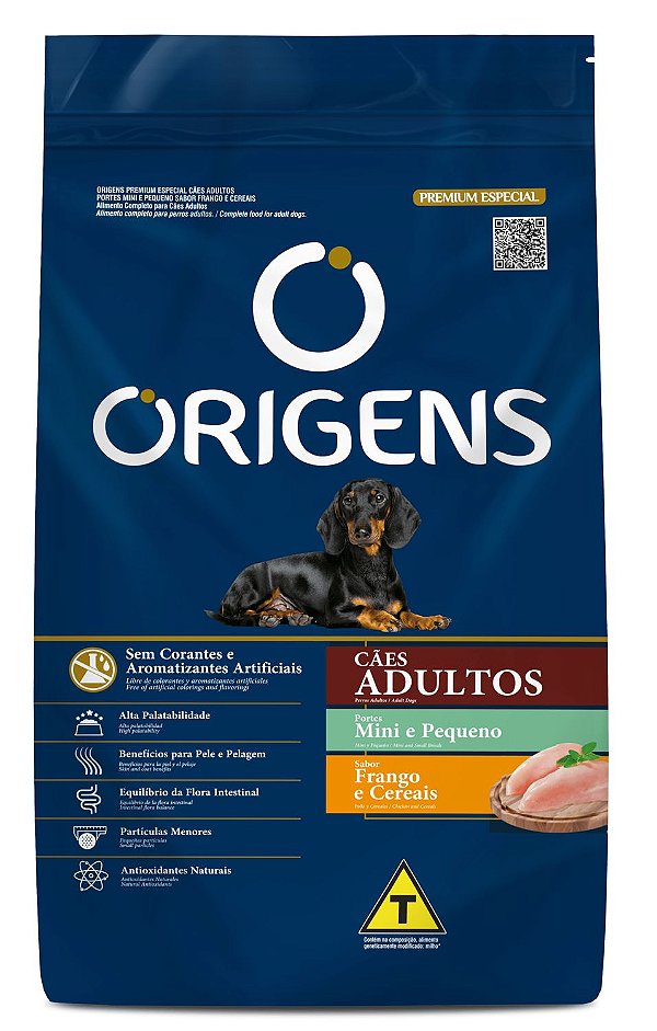 Origens Cães Adultos  Mini e Pequeno Porte Premium Especial Frango e Cereais