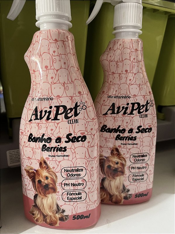 Banho a seco Berries frutas vermelhas AviPet Clean 500ml
