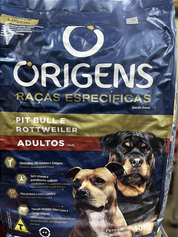 Origens Raças Específicas Pit Bull e Rottweiler adultos
