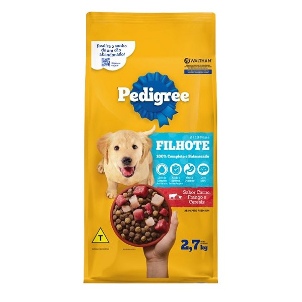 Pedigree Filhote Sabor carne, frango e cereais 900g
