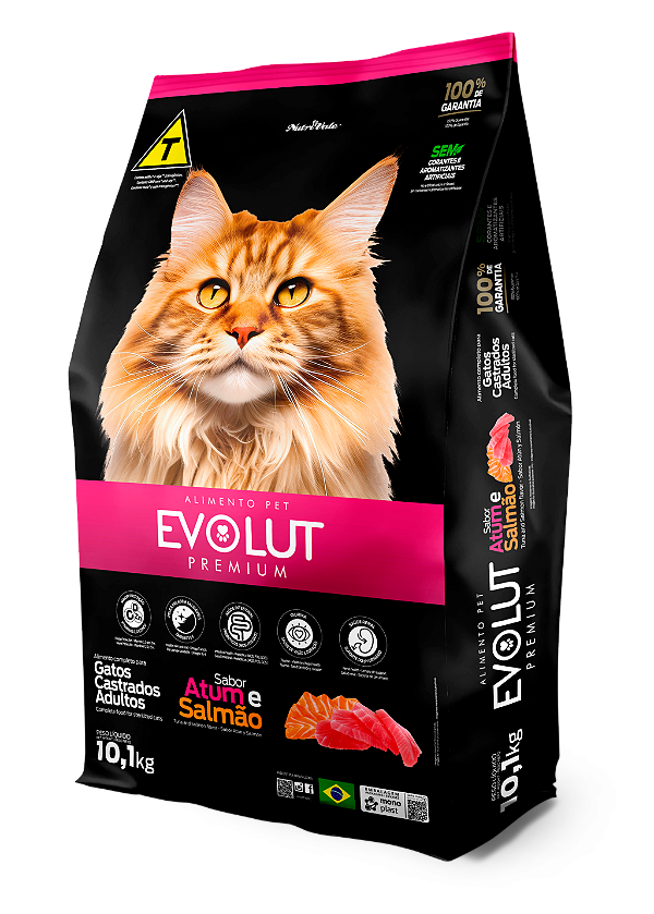 Evolut Gatos Castrados Atum e Salmão
