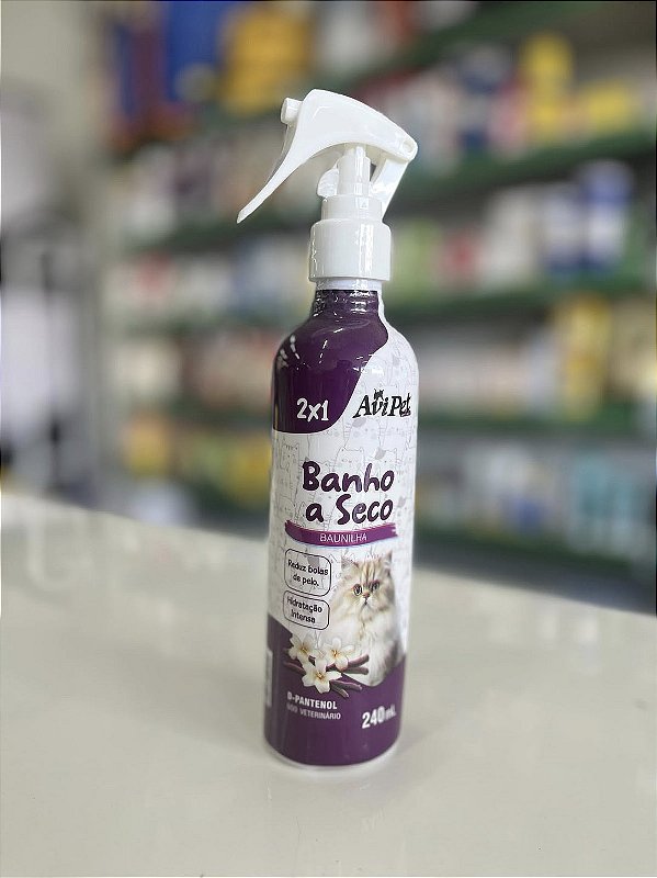 Banho a Seco Baunilha Avipet 2x1 para Gatos