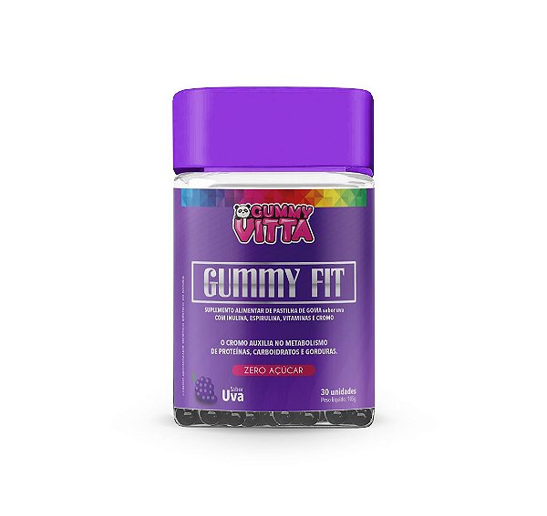 Gummys Fit • 30unidades • 3,5g • Sabor uva