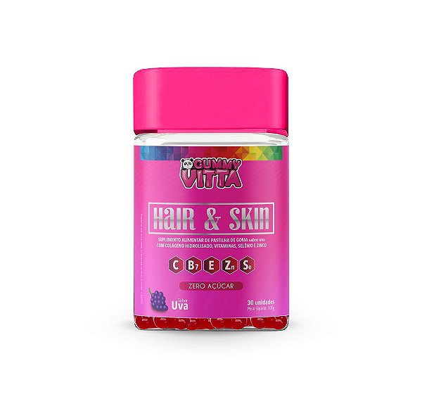 Gummys Hair  • 30unidades  • 3,5g  • Sabor uva