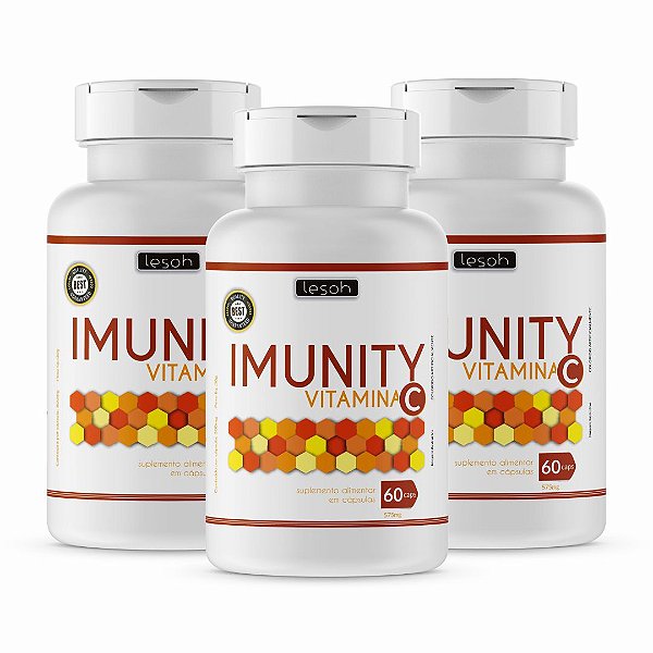 Imunity Vitamina C • 60caps • 575mg • 03 Unidades