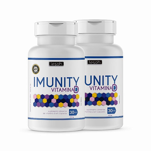 Imunity Vitamina D  • 30caps • 400mg • 02 Unidades
