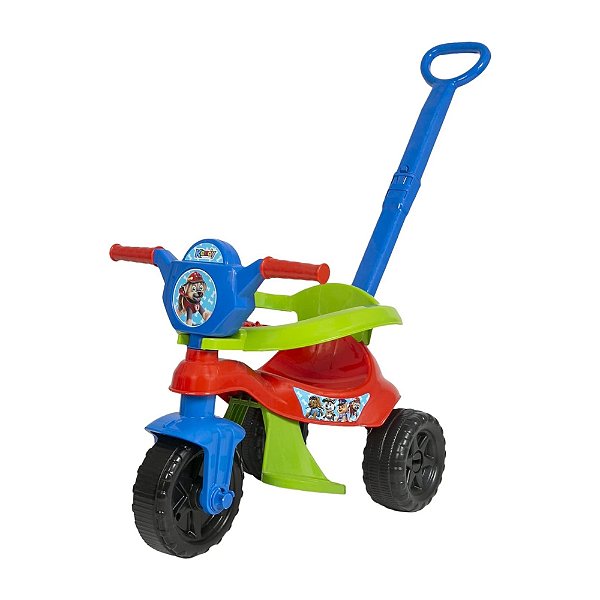 Carrinho De Passeio E Pedal Infantil Triciclo Kemotoca Baby Dog Kendy Brinquedos Vermelho/Azul