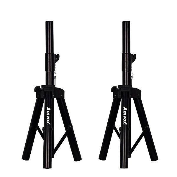 Kit 2 Suporte Pedestal Tripé Para Caixa de Som, Altura Ajustável Amvox