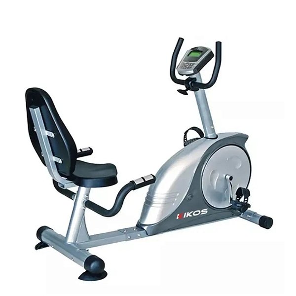 Bicicleta Ergométrica Display Lcd Com Velocidade, Distância, Cronômetro e Calorias Kr5.6 Bivolt Kikos Cinza