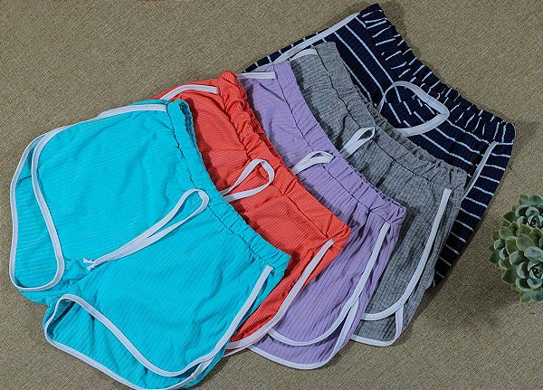 short feminino curto de malha