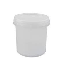 BALDE PLASTICO C TAMPA BRANCO 1LITRO