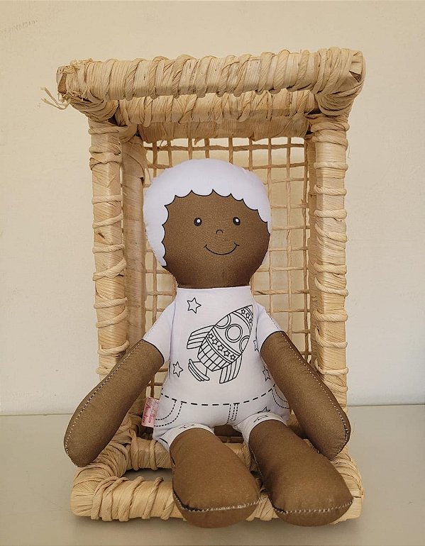 Boneco Foguete Pinte e Lave