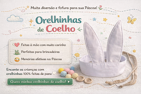 Orelhinha de Coelho para Customizar