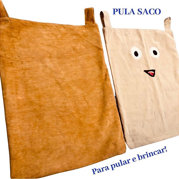 Kit para Brincar para pais e educadores que amam brincar (2 pula sacos, 1 elástico e 1 frescobol)