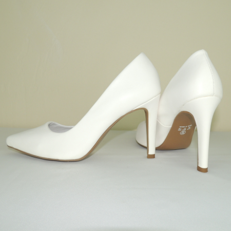 Scarpin Branco Fosco