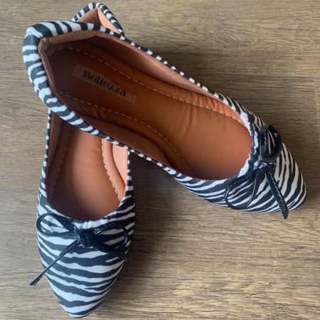 Sapatilha Zebra Bico médio