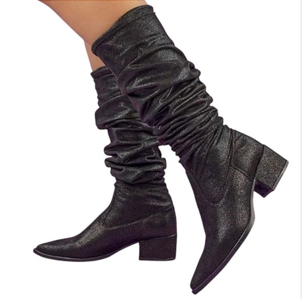 Bota Over The Knee Lurex Bico Fino