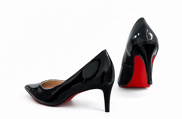 Scarpin Verniz Sola Vermelha